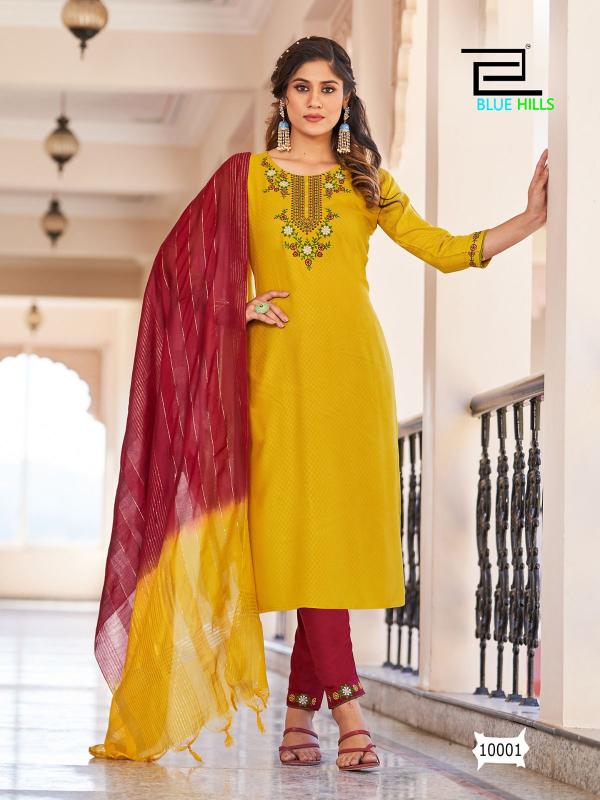 Blue Hills Skyline Vol 10 Fancy Kurti With Bottom Dupatta Collection